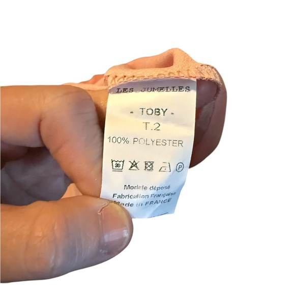 Les Jumelles Antwerp Toby Vibrant Red Zigzag Long Sleeve Dress Size T2/Medium - Picture 7 of 8